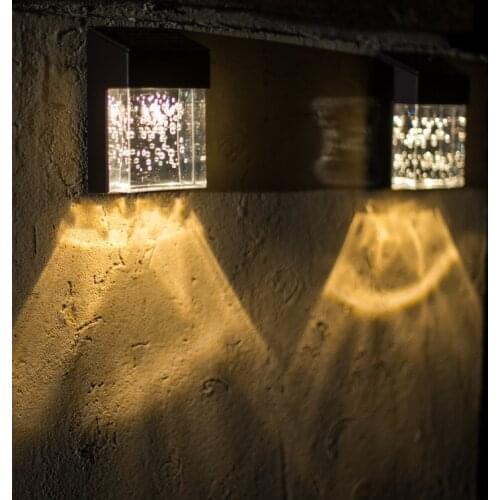 Outdoor 5W Solar Powered Wall Mount LED Light Outdoor Garden Path Landscape Fence Yard Lamp