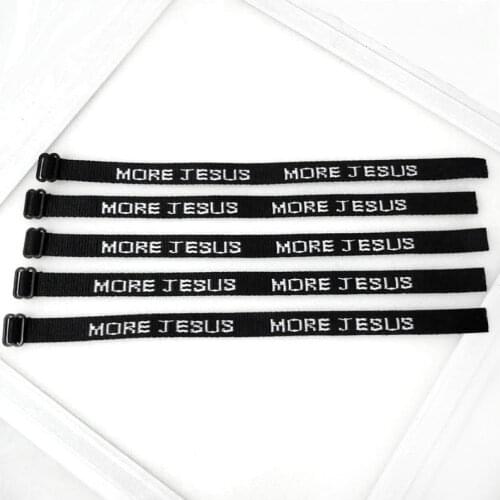 5pcs White and Black MORE JESUS Bracelet,White and Black Jesus Woven Wristbands Spiritual Inspiration Bracelet,Braided Bracelet