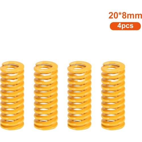 4pcs Upgrade Heated Bed Die Spring Compression Spring Length 20mm OD 8mm ID 4mm for Anet A8 A6 ET4 ET5 3D Printer