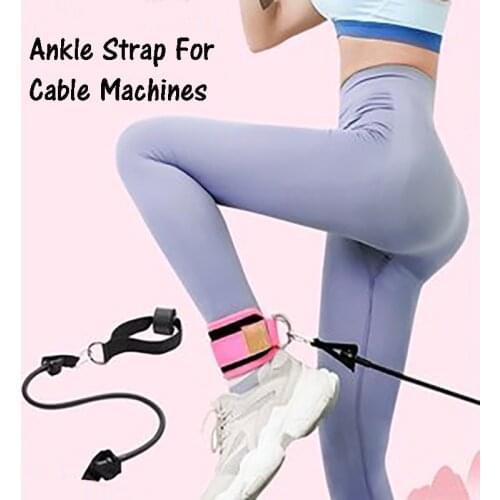 Ankle Straps For Cable Machines Resistance Bands Ankle Support Padded Set Ab Leg Glute Training Exercise Workout Elastic Bands