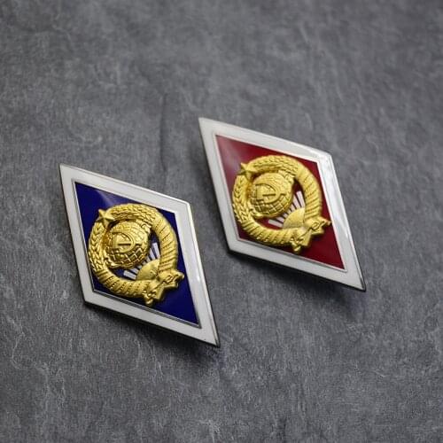 Replica USSR University Emblem Badge Soviet Union University Logo Graduation Chapter Alloy Plated Enamel Gold Five-pointed Star