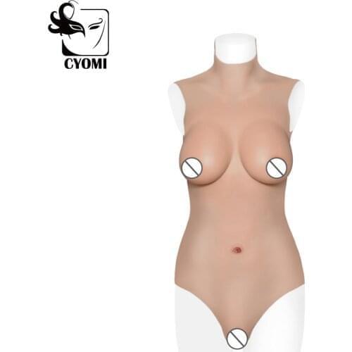 CYOMI 3G S/M/L Size Silicone Breast Forms Fake Boobs Triangle Bodysuit Bikini VG Style can make love for drag queen Crossdresser