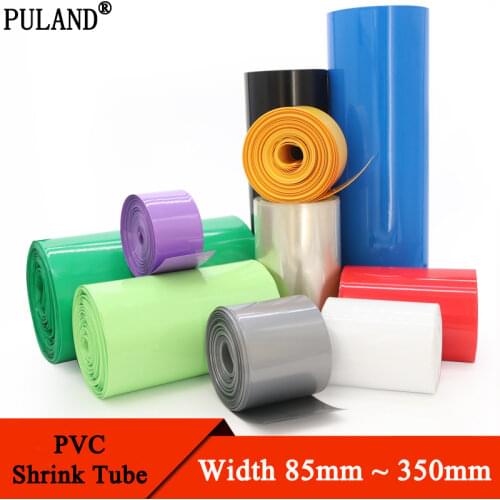 18650 Lipo Battery Width 85 120 130 150 180 210 220 230 280mm PVC Heat Shrink Tube Insulated Film Wrap Protect Case Cable Sleeve