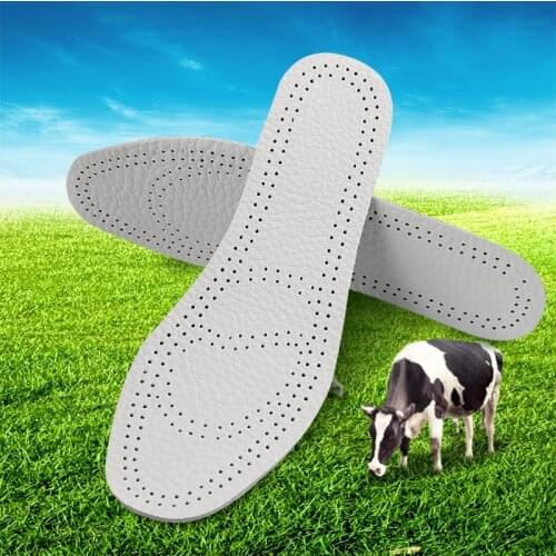 Ultra Thin Breathable Deodorant Leather Insoles Cushion Pigskin Instantly Absorb Sweat Replacement Inner Soles Shoes Insole Pads