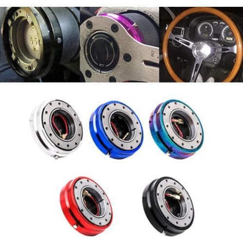 Universal Thin Version 6 Hole Steering Wheel Quick Release Hub Adapter Snap Off Boss Kit