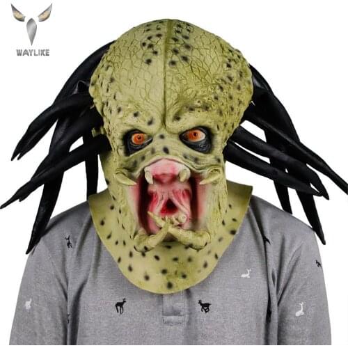 WAYLIKE High Quality Predator Mask Halloween Horror Masquerade Fancy Dress Party Cosplay Costume Scary Mask For Halloween