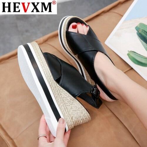 Platform Sandals Womens Shoes Ladies Summer Sandals Woven Shoes Thick-Bottom Sandalias Wedge Heels Roman Fashion Shoes Mujer