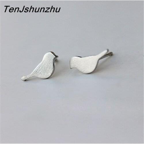 Fashion Prevent Allergy Silver Color Animal Bird Stud Earrings for Women Wedding Earrings Jewelry Gift brincos