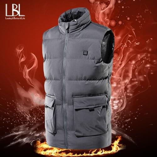 Mens Heated Vest Men Women Electric heated jackets Thermal Vest Jackets Heating Vest Jacket Male Tactical Vest Plus Size 7XL New
