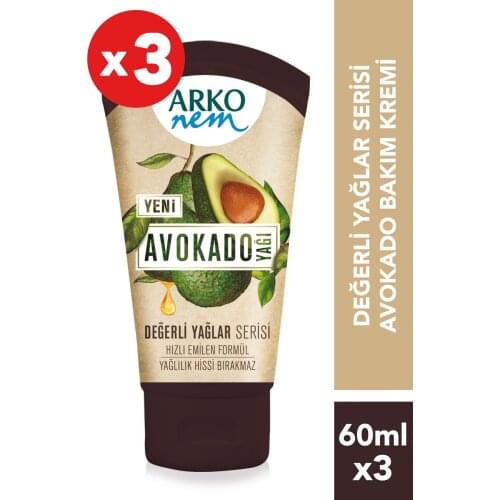 Arko Moisture 3'Lü Precious Oils Avocado Oil 3 X60 ml moisturize skin intensive care sağlar
