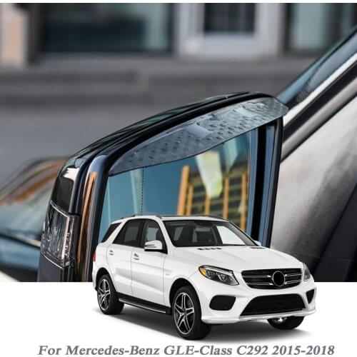 Car Rearview Mirror Rain Eyebrow Auto Shield Snow Guard Sun Side Visor Shade Protector For Mercedes-Benz GLE-ClassC292 2015-2018