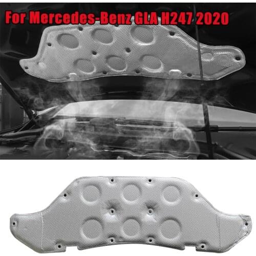 Car Front Engine Hood Sound Heat Insulation Cotton Pad Mat Foam for Mercedes-Benz GLA H247 2020 Soundproof Cotton with Buckle
