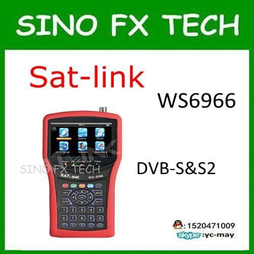 Free ship 4.3 inch LCD Digital Satellite finder satlink ws6966 satellite finder Sat-link WS-6966