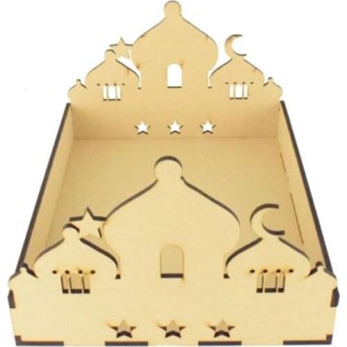 Wooden MDF Eid Mubarak Ramadan Temple Tray Decoration Muslim Islamic Gift 2