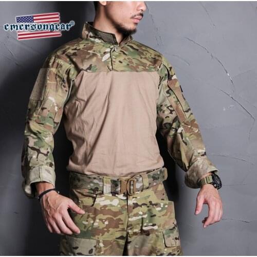 Emersongear Tactical G3 Assault Shirt Outdoor Hunting BDU Camoflage Military Army Airsoft Traning Mens Tops Shooting Multicam