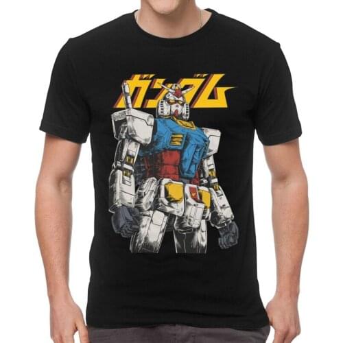 Male The First Gundam T-Shirt Harajuku Japan Anime Mech Robot Manga Mecha Gunpla Tshirt Short Sleeve T Shirt Cotton Tee Tops