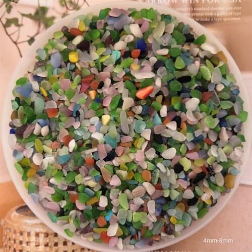 100g Artificial Cats Eye Stone Colorful Gravel Candy Color Synthetic Crystal Fish Tank Garden Landscaping Stone Home Decor