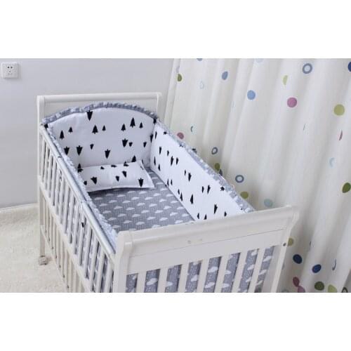 6PCS baby cot bedding set cribs for babies baby bedding cuna colecho Safety Crib Bed Fence (4bumpers+sheet+pillow cover)