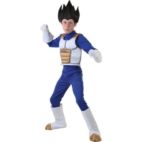 New anime Vegeta Cosplay Costume Halloween for adults/children Little Boys Uniform Party Role Play