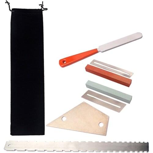 Steel Guitar Fret Repair Tool Set Cleaning Polishing File Gasket Polish Strip