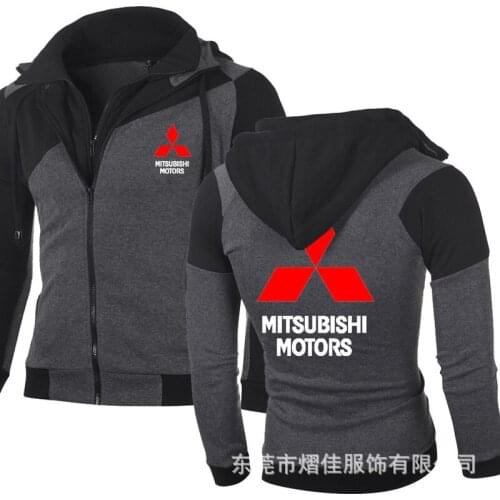New Mitsubishi fashion Mens Fashion Outwear Jacket Slim Fit Zipper Hooded High Quality Harajuku Casual Hoody sweatshirts