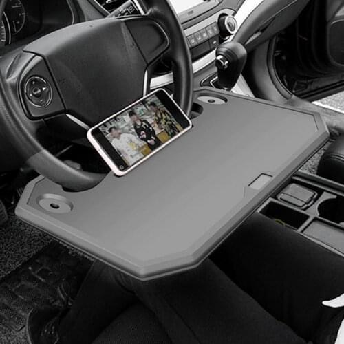 Car Table Steering Wheel Desk Trays Computer Rack Mount Stand Eat Work Drink Food Coffee Goods Tray Board Dining Table Holder