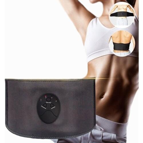 Abdominal Slimming Belt Smart Abdomen Massage Waistband EMS Muscle Stimulator Fitness Instrument Body Arm Leg Weight Loss Unisex