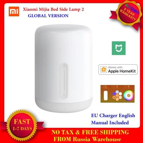 Xiaomi Mijia Bedside Lamp 2 GLOBAL VERSION Smart Sensor LED Voice Control Touch Switch Desk Lamp for Mi home APP HomeKit Siri