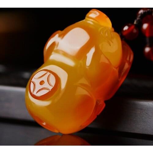 Natural red chalcedony pendant hand carved pig pendants jade necklace for women men attached lanyard lover fine jade jewelry