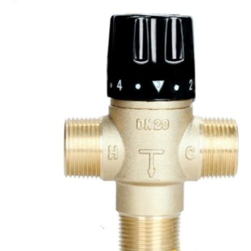 Brass Thermostatic Mixing Valve Bathroom Faucet Temperature Mixer Control Thermostatic Valve Home Improvement DN20