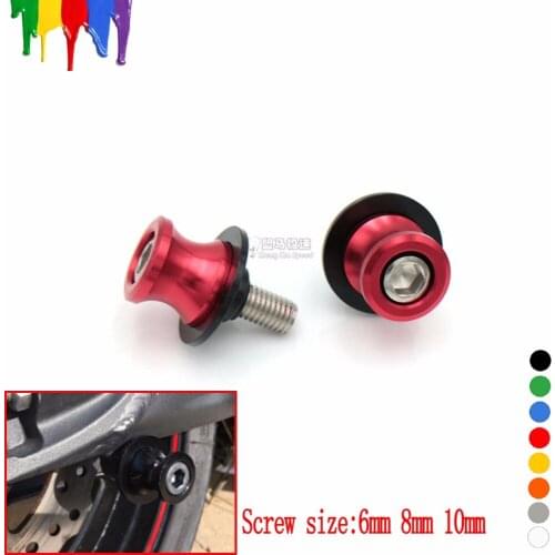 Universal CNC Aluminum 6mm 8mm 10mm Motorcycle Swingarm Spools Slider Stands Screws fits For HONDA SUZUKI