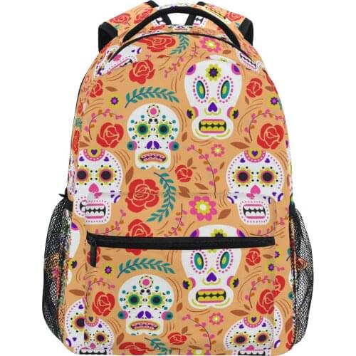Female fashion backpack Halloween Skulls women school bags for teenage girls waterproof backpack ladies luxury student bag book