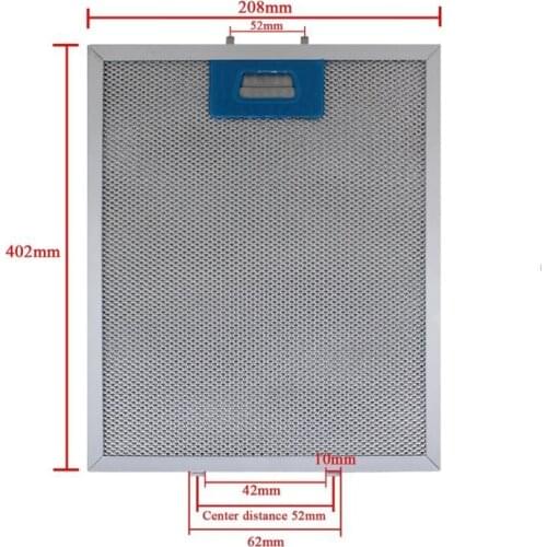 208X402 187X455 240X420 268X345 range hood filter Exhaust hood metal dust filter Cooker Hood Mesh Filter Metal Grease Filter