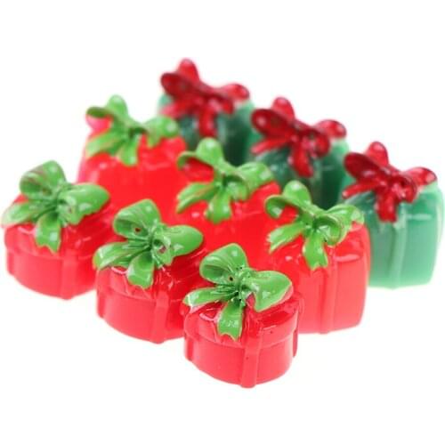 3PCS Dollhouse Miniature 1/12 Scale Christmas Gift Box Pretend Play Mini Doll House Furniture Home Decoration Accessories Toys