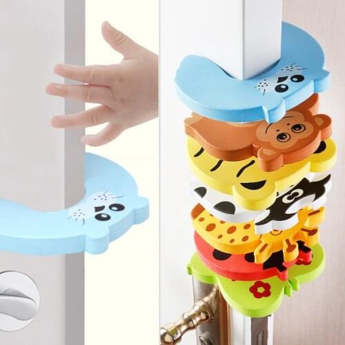 5pcs/Set Door Stopper Doorknob Wall Protection Children Door Stopper Holder Shockproof Door Crash Pad Children Finger Protecter