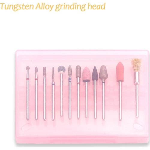 12pcs/Set Diamond Nail Drill Milling Nail Drill Bits Set Cuticle Cutter for Manicure Nail Files Diamond Grinding Bit Nail Art