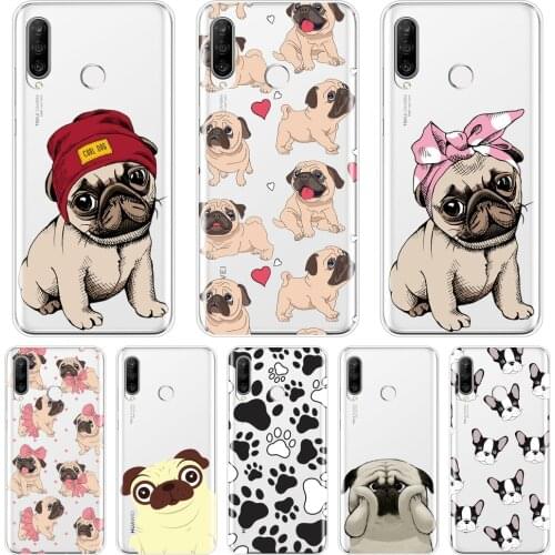 Phone Case For Huawei P Smart Plus 2019 P Smart Z Pug French Bulldog Silicone Back Cover For Huawei P30 Lite Pro P20 Lite 2019