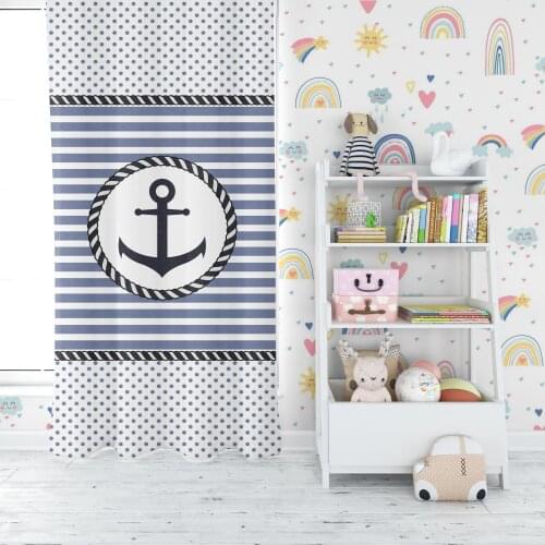 Digital Printed Childrens Room Anti-Allergic, Easy To Clean Cornice and Rustic Rod Compatible Backdrop Curtain