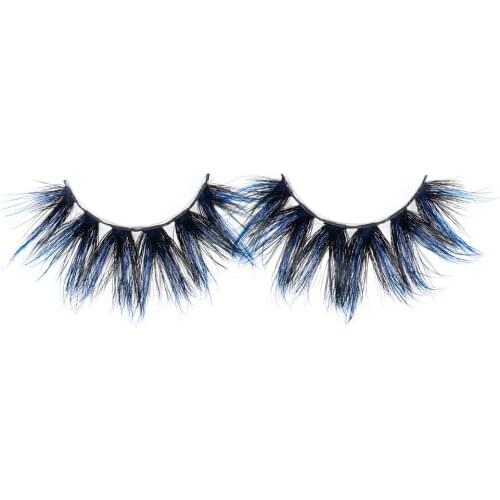 Colored 25mm Luxury Mink Lashes Wholesale Natural Long Individual Thick Fluffy Colorful False Eyelashes Makeup Extension Tools