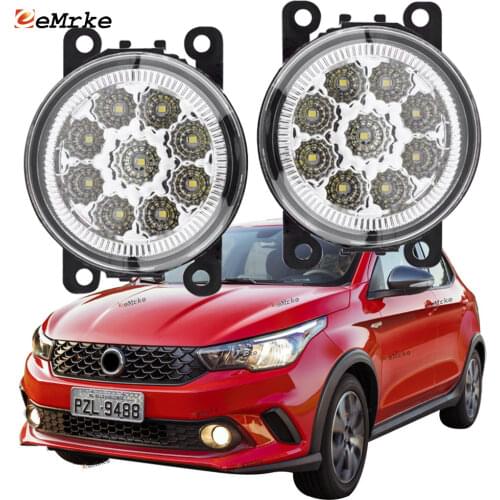 EEMRKE 2 PCS Car-Styling for Fiat Argo typ 358 2016 2017 2018 2019 2020 2021 9-Pieces Led Fog Lights H11 12V Fog Head Lamp