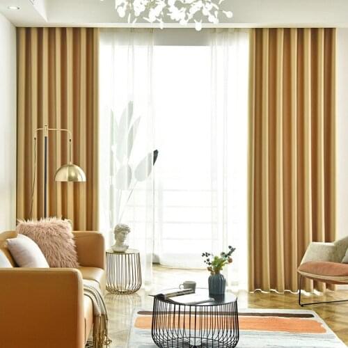 Khaki Curtains for Living Room Solid Brown Window Curtain for Bedroom Window Treatments Decor Blinds Drapes Household