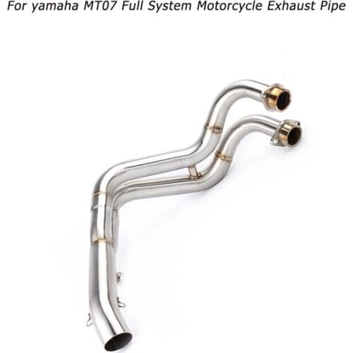 Motorcycle Exhaust Full System Muffler Front Header Pipe Tube Slip-On For yamaha MT07 MT-07 FZ-07 MT07 FZ07