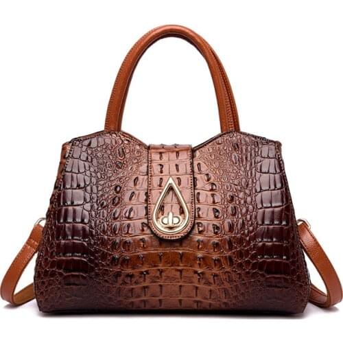 Gykaeo New Luxury Handbags Women Bags Designer Fashion Crocodile Pattern Shoulder Bag Ladies Party Messenger Bags Bolsa Feminina