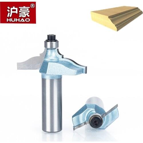 HUHAO 1pc 1/2" Shank Classical Moulding Edging Router Bits For Wood Tungsten Carbide Woodworking Trimming R chamfering Endmill