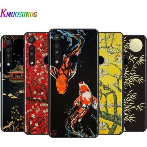 Chinese Painting For Motorola G9 G8 G Stylus Power One Fusion Hyper Edge E7 E6 5G Plus Play Lite Silicone Phone Case