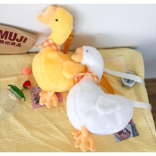 New Hot Kids Girls Duck Plush Bag Purse Cartoon Animals Shape Crossbody Bag Shoulder Messenger Bags New Lovely Duck Bag Gifts