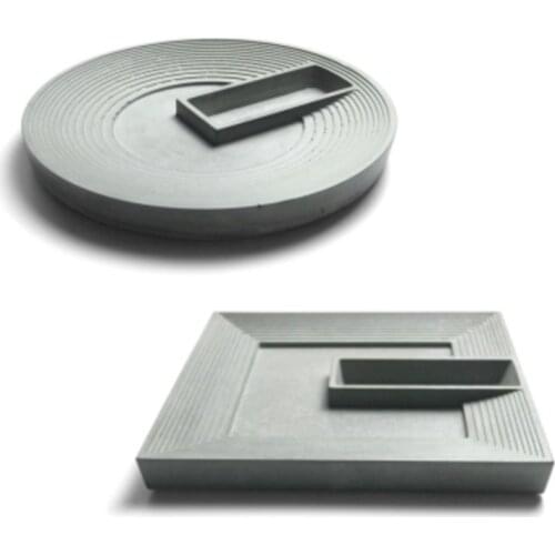 HP0038/HP0039 Silicone Dish Molds Round&squre Terraced Field DIY Craft Handmade Concrete Cement Mould Storage Mold Desk Decor