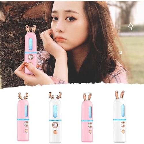 USB Humidifier Spraying Machine Mini Portable Facial Hydrating Instrument Car Humidifier Oil Mist Steaming Moisturizing Cute