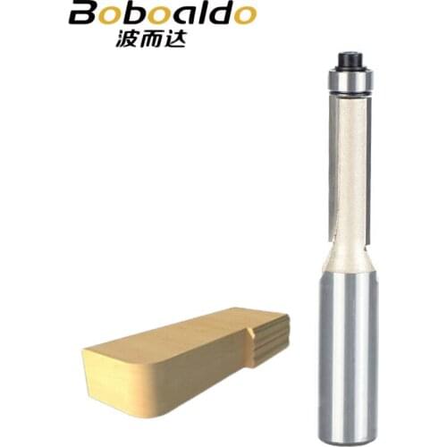 1pcs 1/4 1/2 Shk Flush Trim Router Bits for wood Trimming Cutters with bearing woodworking tool endmill milling cutter