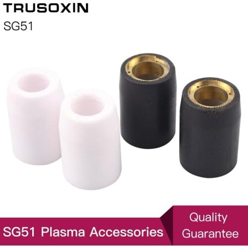 10pcs SG51 Plasma Cutting Consumables Bakelite/Ceramics Shield Cup for 60A Inverter DC Air Plasma Cutter SG51 Cutting Torch/Gun
